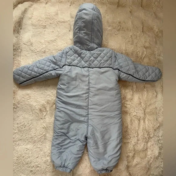 First Impressions Light Gray Kids Puffer Snowsuit